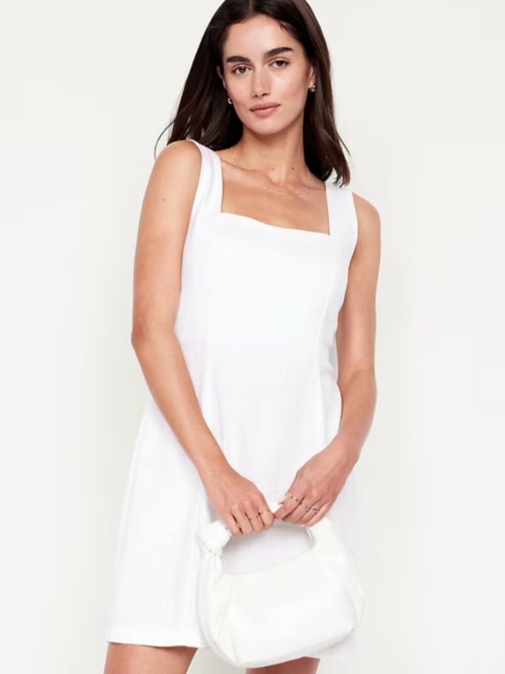 👗 White Linen-Blend Sundress